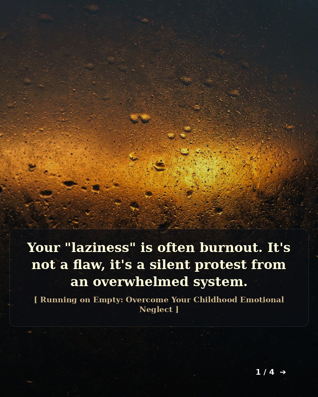 Slide 1 for Running on Empty: Overcome Your Childhood Emotional Neglect