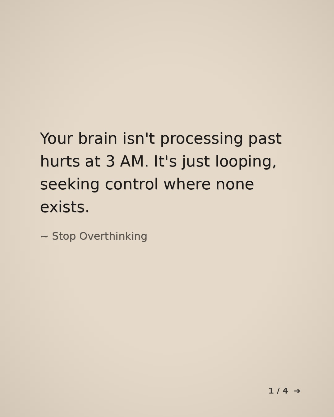 Slide 1 for Stop Overthinking