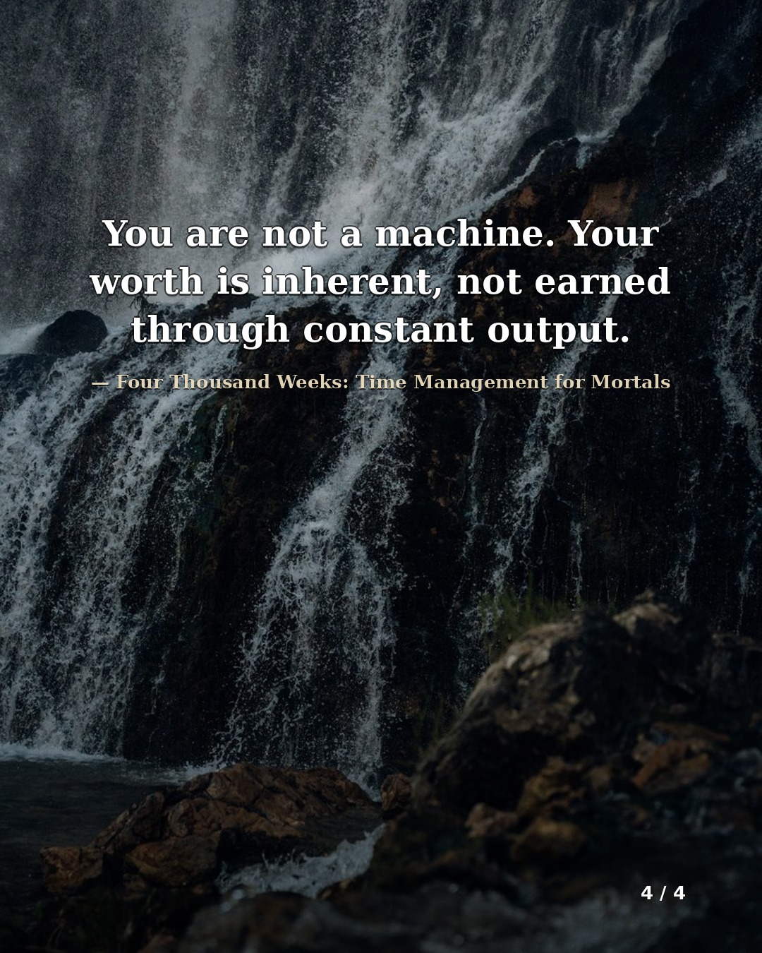 Slide 4 for Four Thousand Weeks: Time Management for Mortals