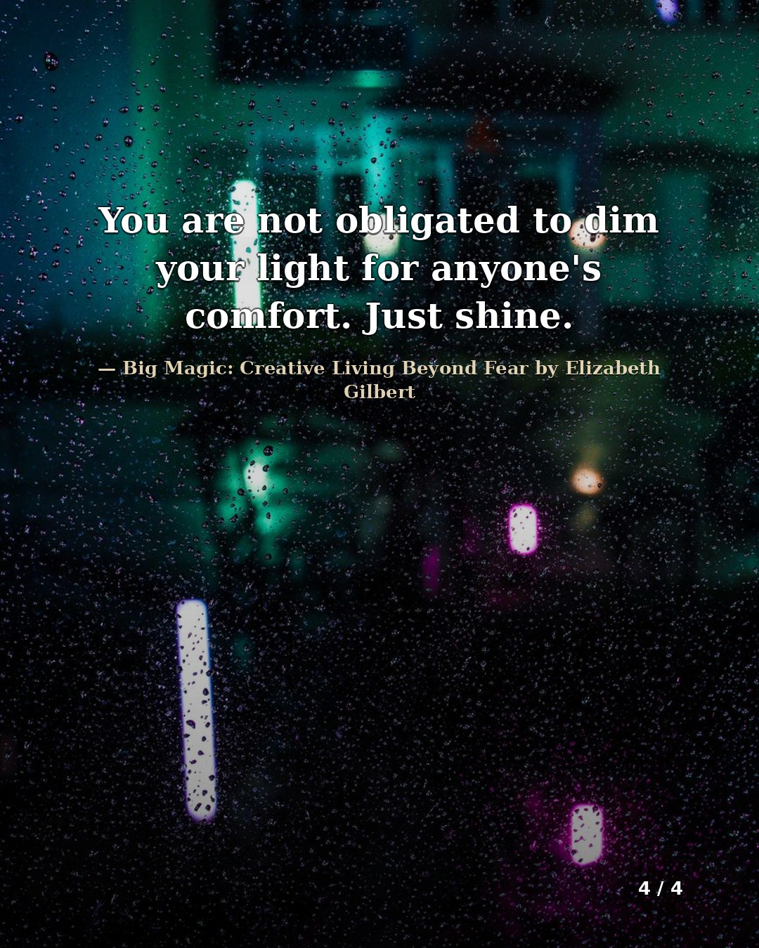 Slide 4 for Big Magic: Creative Living Beyond Fear by Elizabeth Gilbert